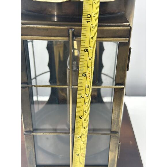 Federal Eagle Lantern Lamp Antique Brass/Wood American Maritime Patriotic Light - Picture 8 of 16